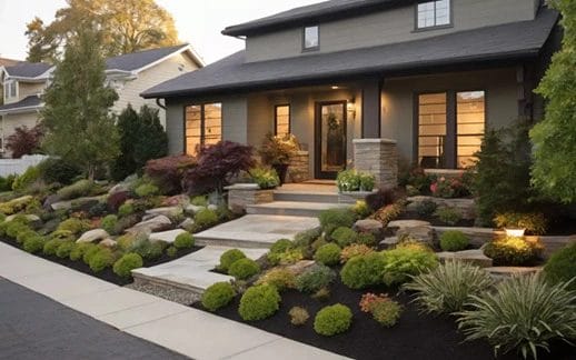 Yard with Sustainable Landscape and Design Practical Ideas